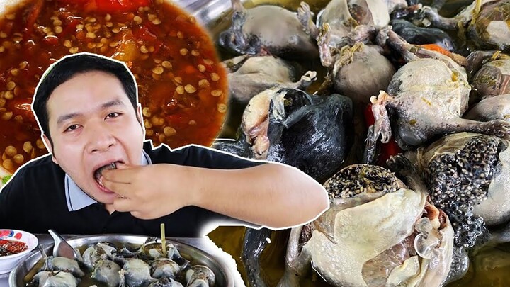 Mukbang | Grandpa Made Stewed Bullfrog