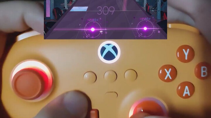 การแสดงเอฟเฟกต์ไฟไล่ตามแสงของจอยเกมออริออนจาก Ba Wutang ในการเล่นเกมดนตรี