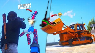KEI PRANK WARGA KOTA ! BOM 100 ORANG DIWAHANA, BULLDOZER GILA, TANK MINI - GTA 5 ROLEPLAY