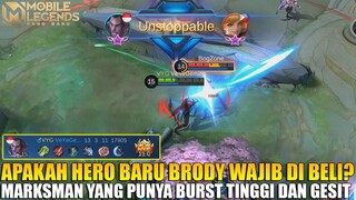 PENJELASAN SKILL DAN TUTORIAL HERO BARU BRODY - THE NEXT OP MARKSMAN IS COMING! MOBILE LEGENDS