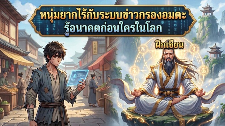 หนุ่มยากไร้กับระบบข่าวกรองอมตะ รู้อนาคตก่อนใครในโลก ฝึกเซียน FULL