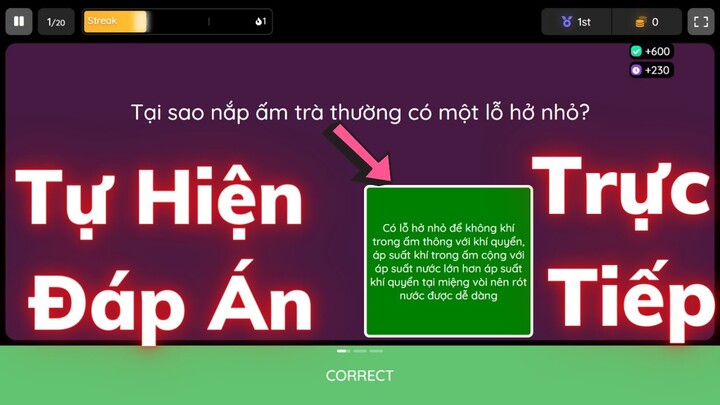 cách hack quizizz trên máy tính tự động hiện đáp án khi đang chơi trực tiếp với nhiều người chơi