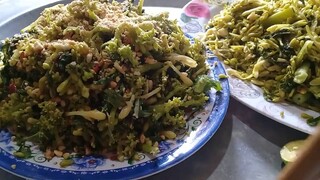 Hoa đu đủ đực lam nộm và xào.một bữa ăn ngon tuyệt vời