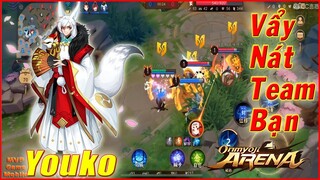 🌸Onmyoji Arena: AD Youko Nộ Leo Rank Đại Âm Dương Sư - Bắn Cho Team Bạn Chạy Tụt Quần Đùi (OMG.Kano)