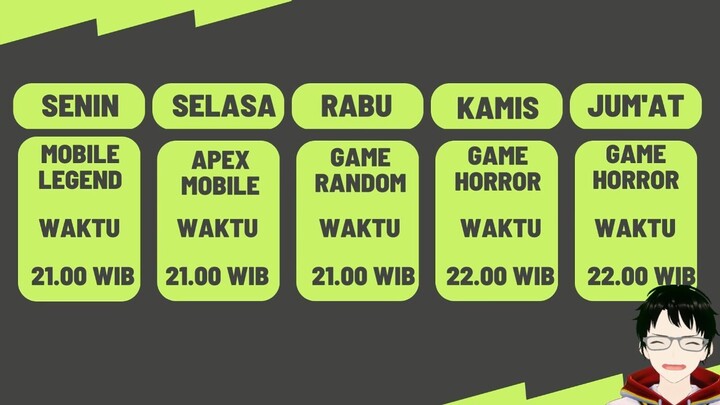 Live schedule 16 Januari - 20 Januari [ID]