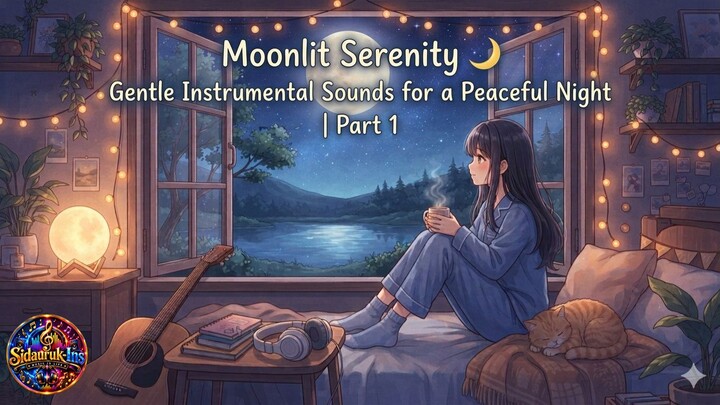 Moonlit Serenity 🌙 Gentle Instrumental Sounds for a Peaceful Night | Part 1