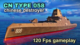 Modern Warships: latest ship CN TYPE 058 in action. 120 fps gameplay