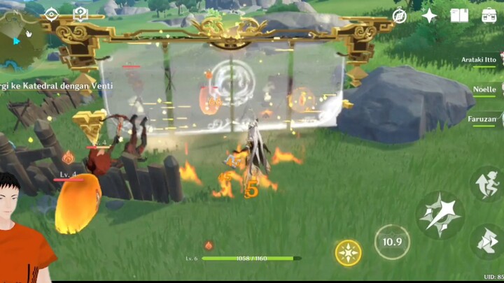 Bermain Game Genshin Inpact