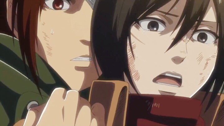"After Eren was punched by the Captain, Mikasa's murderous intent suddenly rose." "Attack on Titan"