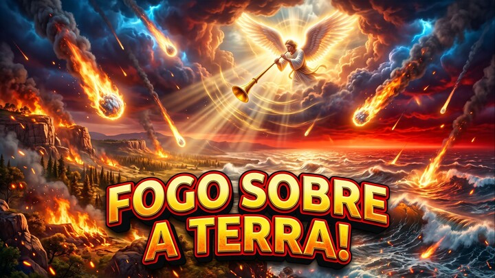 🔥😱 Fogo Sobre a Terra! As Trombetas do Apocalipse! 📯🌎 #Bíblia #Profecia