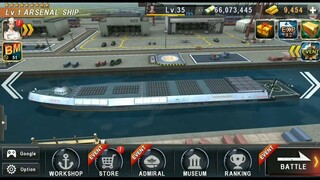 The ARSENAL SHIP of Warship Battle. one of the most powerful ship in this game.