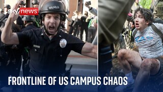 Gaza protests: On the frontline of US campus chaos