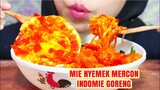 PEDAS BRUTAL‼️ASMR MIE NYEMEK INDOMIE GORENG MERCON | ASMR INDONESIA