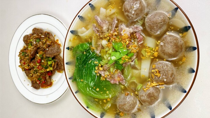 Masak dengan Emosi | Bakso Sapi Buatan Tangan | Bakso sapi buatan tangan murni yang dipukul selama 3