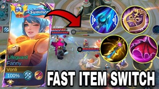 FANNY FAST ITEM SWITCH !! KAIRI MODE ON?! | MLBB