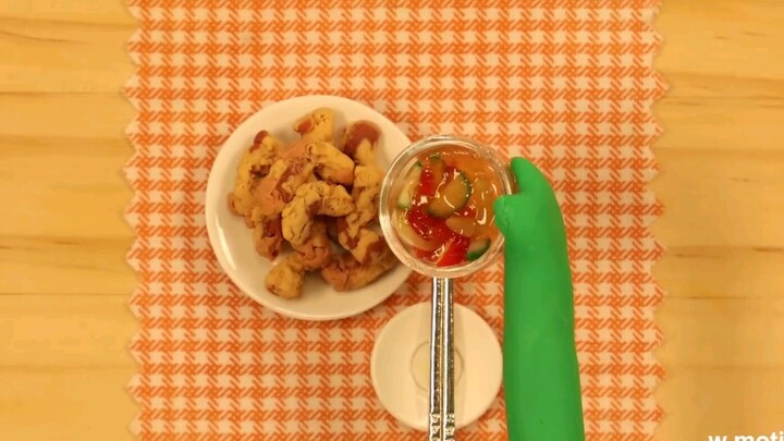 【黏土定格动画】有点可爱有点萌之糖醋小酥肉