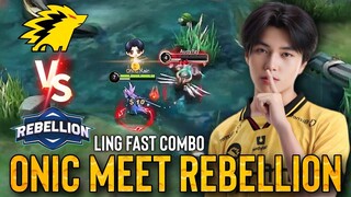 ONIC ESPORTS MEET REBELLION IN RANK GAME | LING FAST COMBO