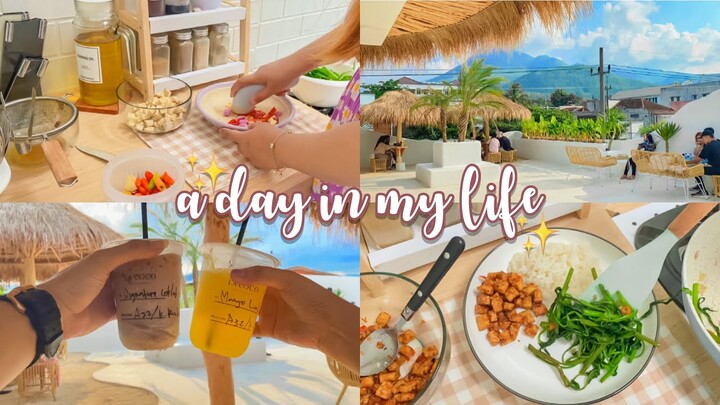 a day in my life : unboxing, cooking for lunch, cafe vlog 🪴