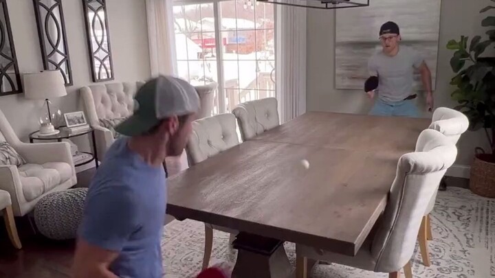 Ever since I learned table tennis from my Chinese friend, I’ve been practicing at home too.