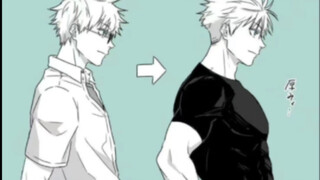 [ Jujutsu Kaisen ] How did Gojo Satoru transform from a skinny dog into a muscular man? The author a