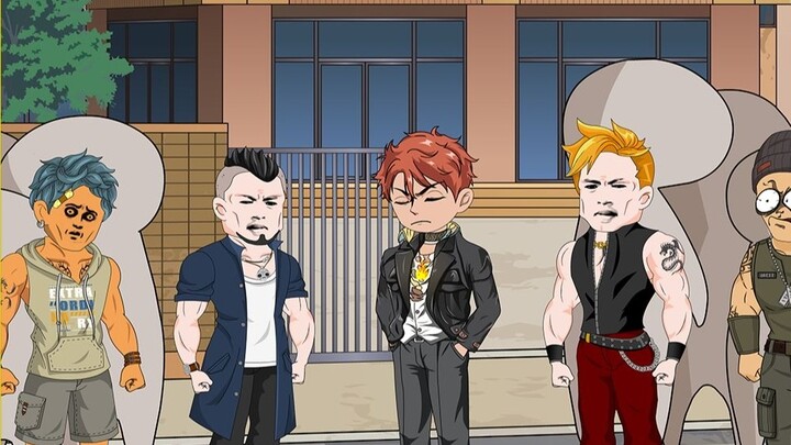 There was a gang fight at the school gate, and when I showed up, I scared everyone away.