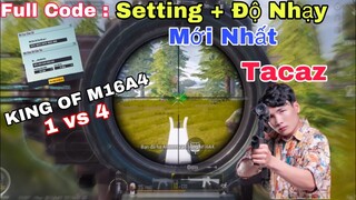 PUBG Mobile | Full Code : Setting + Độ Nhạy Tacaz Mới Nhất - Solo Squad 1 vs 4  NhâmHNTV
