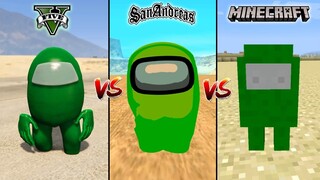 GTA 5 AMONG US vs GTA SAN AMONG US vs MINECRAFT AMONG US - WHO IS BEST?