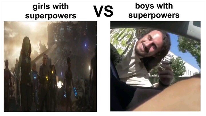 Girls with superpower vs Boys