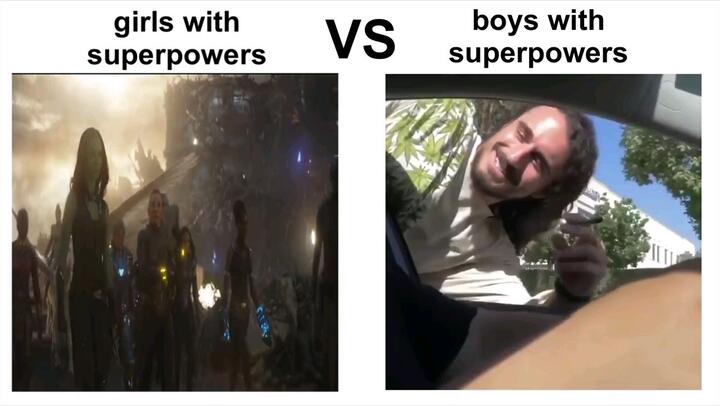 Girls with superpower vs Boys