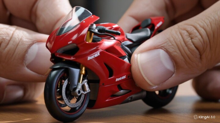 Building perfection piece by piece! 🛠️🏍️Incredible miniature Ducati superbike assembly.