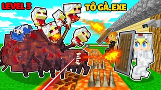 TÔ GÀ THỬ THÁCH 24H BẢO VỆ NHÀ SIÊU AN TOÀN CHỐNG LẠI TÔ GÀ.EXE LEVEL 3 * TÔ GÀ.EXE TẤN CÔNG PHẦN 3