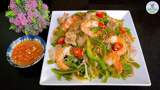 GỎI TIẾN VUA TÔM THỊT thơm ngon lạ miệng, ăn là ghiền | Bếp Của Vợ