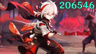 DPS Kazuha 23k to 206k Damage Showcase | Best Kazuha Build Genshin Impact