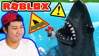 Roblox | SharkBite 🦈 เขาให้หนีตายฉลามแต่อ้วนกับพังเรือเพื่อน555...!