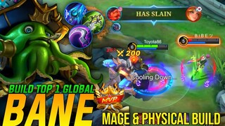 Crazy Mage & Phisical Build Bane Top Global Gameplay - Bane Best Build 2022 - MLBB