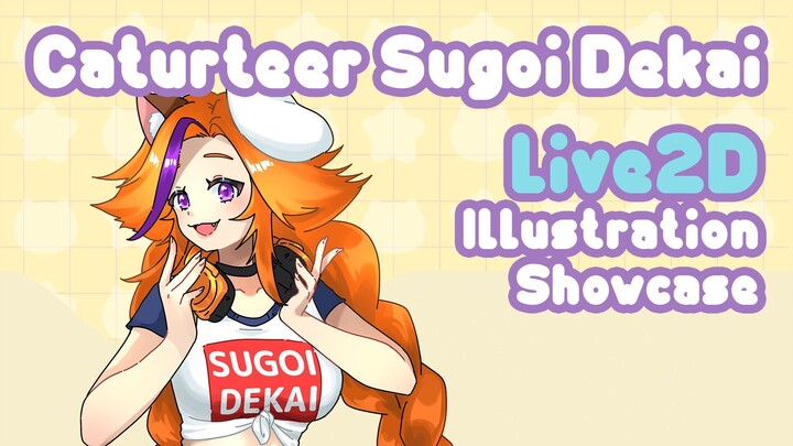 [Live2D Vtuber Illust Showcase] Caturteer Sugoi Dekai Ver Live2D Rigged Illustration