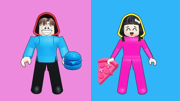 Yuta, Mio Dan Baby Celine Makan Makanan Sesuai warna Baju  ROBLOX