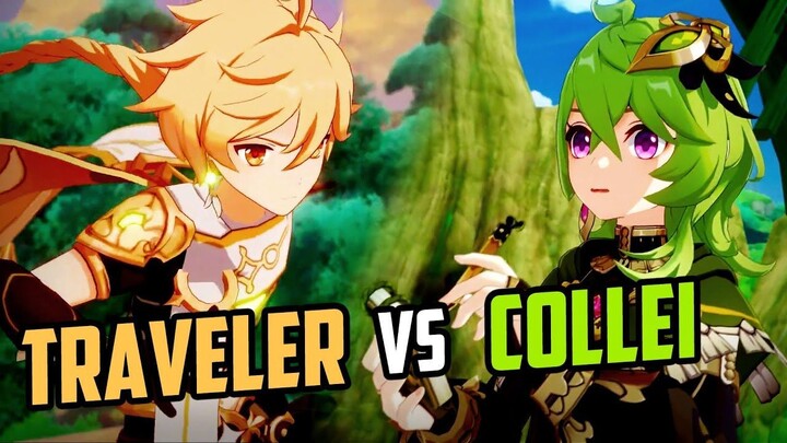 Dendro Traveler Vs Collei - Lebih Bagus Mana__