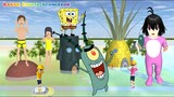 Banjir Datang Di Kota Spongebob 😰 | Yuta Baby Titan Selin Diculik Plankton | Sakura School Simulator