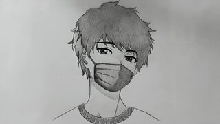 Cara Menggambar Anime Memakai Masker