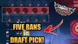 5 Bans in Draft Pick? New Update? Big Change in Mobile Legends