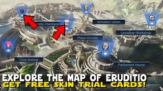 EXPLORE THE MAP OF ERUDITIO! GET TRIAL CARDS | READ HEROES BIO | ALPHA IS NOW A BAD GUY! | MLBB MAP