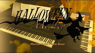 Halloween Medley | Piano version of the Best Halloween Themes! | Martin Avila Piano Duet