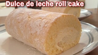 Dulce de leche roll cake | vanilla sponge roll cake
