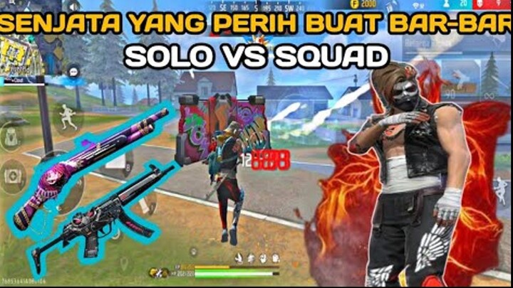 FULL GAMEPLAY NO CUT SOLO VS SQUAD !! - FREE FIRE INDONESIA