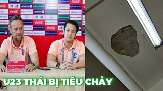U23 Thái Lan xác nhận có 13 cầu thủ bị tiêu chảy, miếng trần trong 1 trường đại học bị rơi.