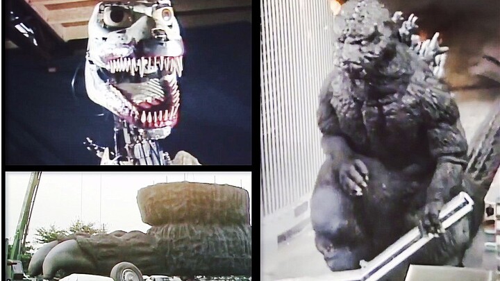 [Godzilla 1984]Cảnh hậu trường của cảnh quay đặc biệt (bộ đồ da cơ khí khổng lồ/bộ núi lửa ở thành p