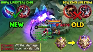 NEW DYRROTH PERFECT LIFESTEAL 1 SHOT BUILD!ðŸ˜²IN SOLO MYTHIC RANK | DYRROTH NEW BEST BUILD 2022