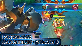 Phylax Tank/Marksman 1vs4 Maniac Gameplay - Mobile Legends Bang Bang