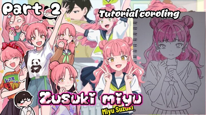 TUTORIAL COROLING Gambar karateker ( SUZUKI MIYU ) part 2